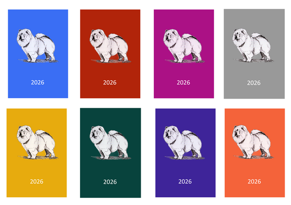 Chow Chow Week Per View 2026 Diary: A4, A5 or A6, Dog Show, Normal or Appointment