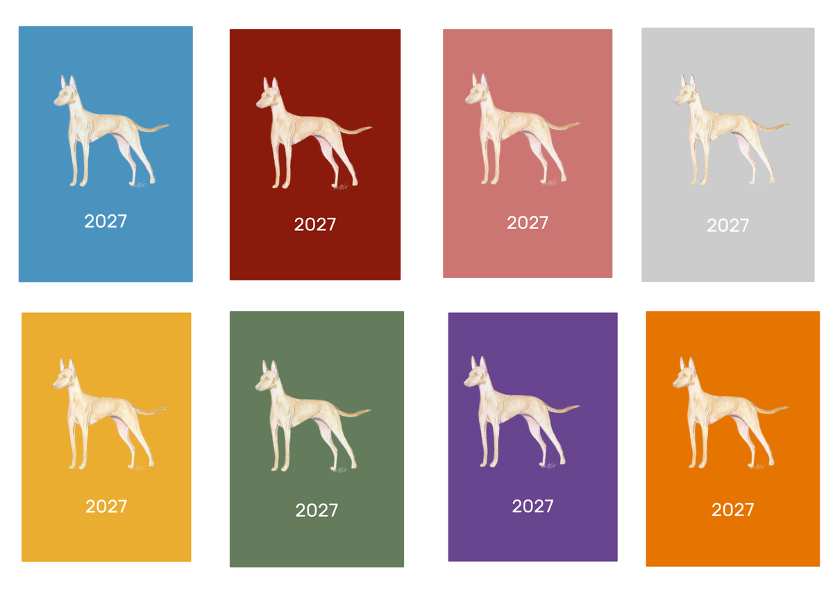 Cirnecco dell'Etna Week Per View 2027 Diary: A4, A5 or A6, Dog Show, Normal or Appointment