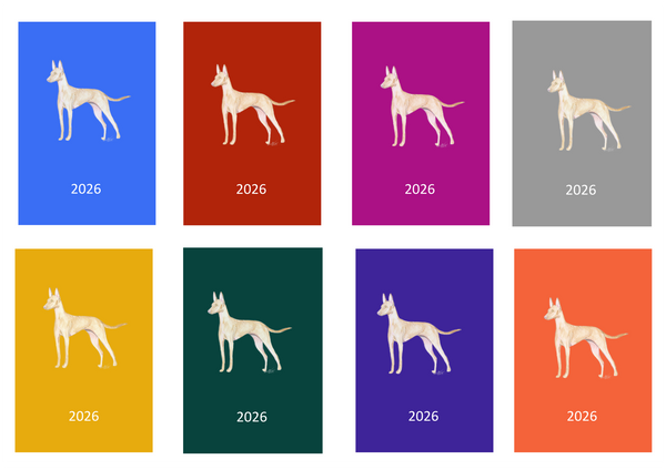 Cirnecco dell'Etna Week Per View 2026 Diary: A4, A5 or A6, Dog Show, Normal or Appointment