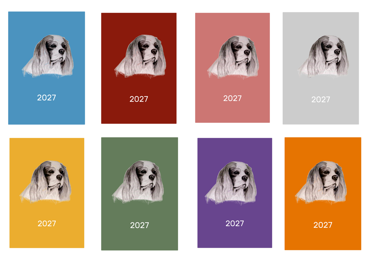 Cavalier King Charles Spaniel Week Per View 2027 Diary: A4, A5 or A6, Dog Show, Normal or Appointment