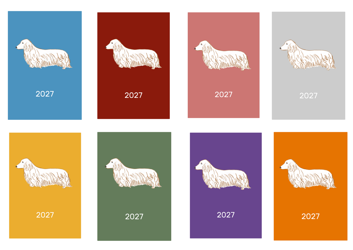 L/H Dachshund Week Per View 2027 Diary: A4, A5 or A6, Dog Show, Normal or Appointment