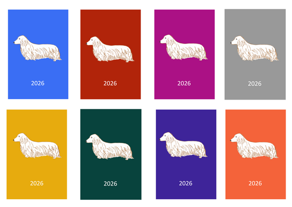 L/H Dachshund Week Per View 2026 Diary: A4, A5 or A6, Dog Show, Normal or Appointment