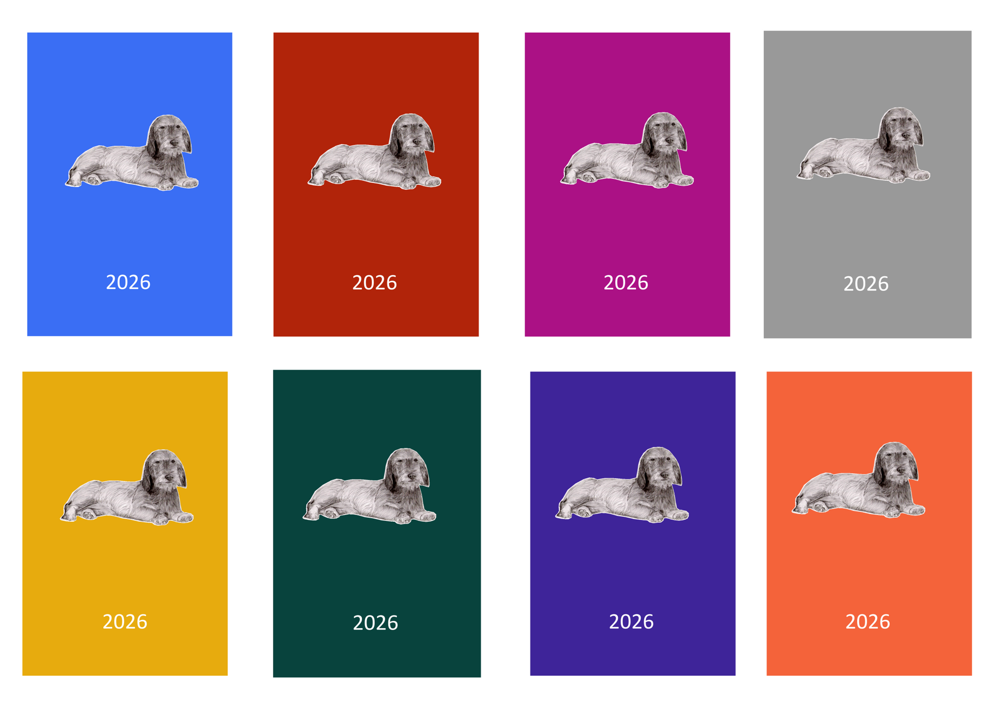 W/H Dachshund Week Per View 2026 Diary: A4, A5 or A6, Dog Show, Normal or Appointment