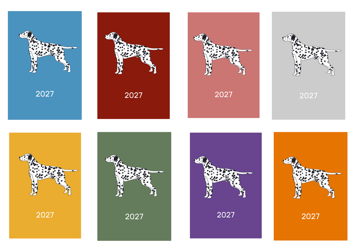 Dalmatian Week Per View 2027 Diary: A4, A5 or A6, Dog Show, Normal or Appointment