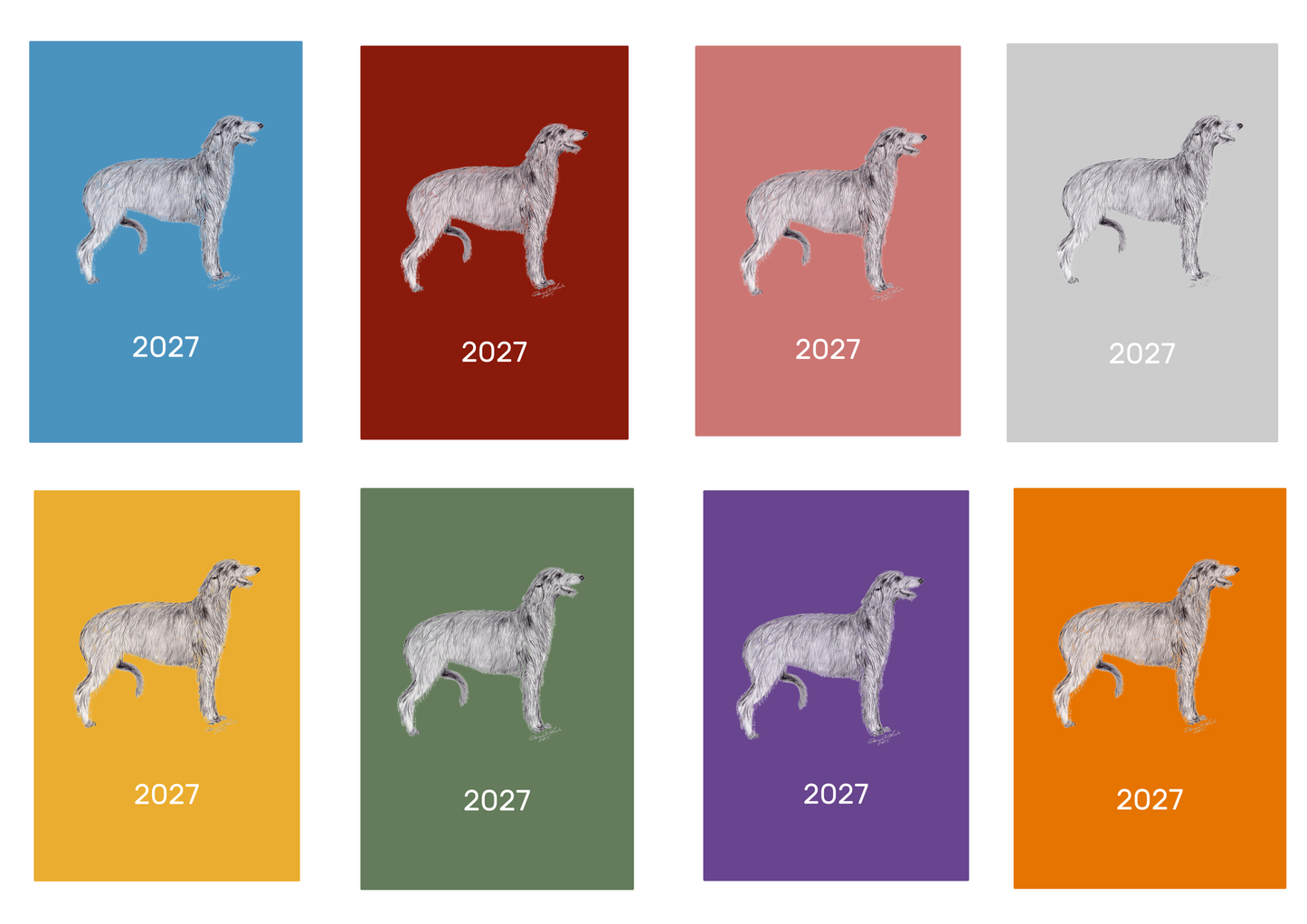 Deerhound Week Per View 2027 Diary: A4, A5 or A6, Dog Show, Normal or Appointment