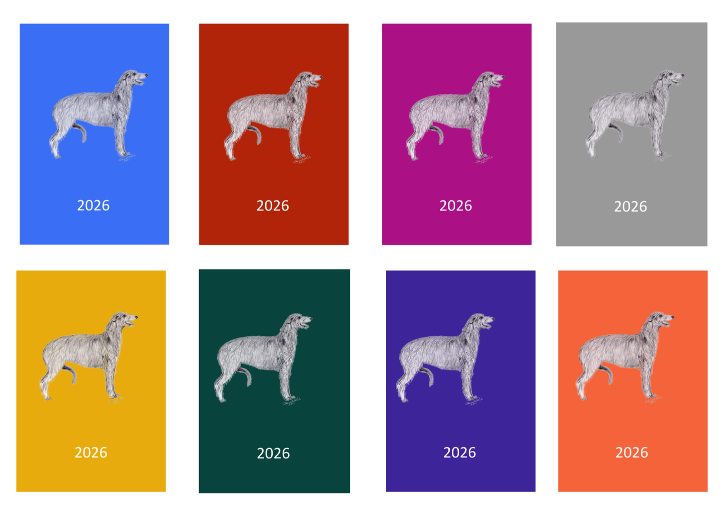 Deerhound Week Per View 2026 Diary: A4, A5 or A6, Dog Show, Normal or Appointment
