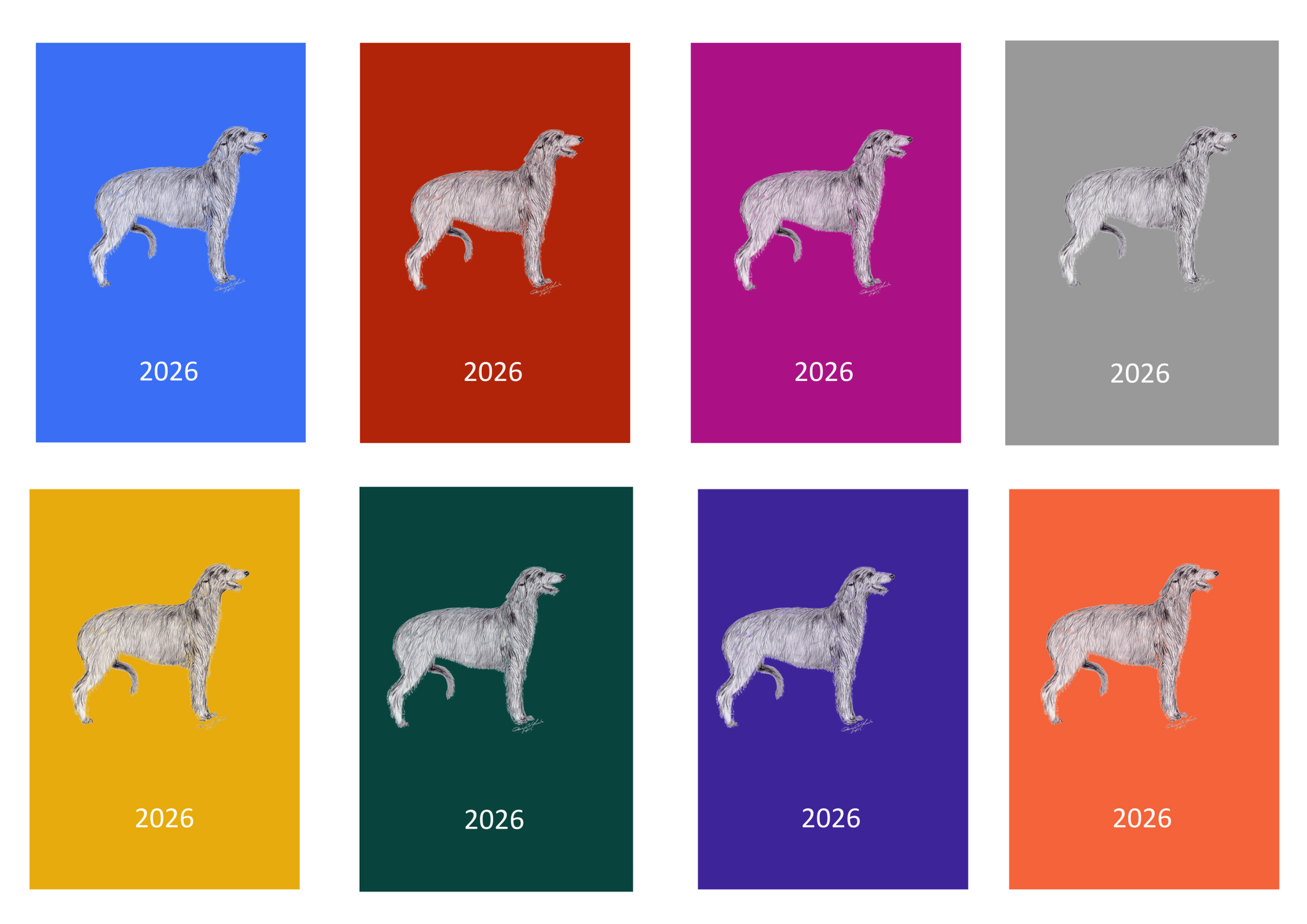 Deerhound Week Per View 2026 Diary: A4, A5 or A6, Dog Show, Normal or Appointment