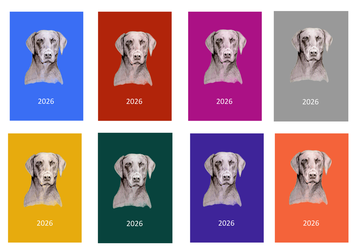 Dobermann Week Per View 2026 Diary: A4, A5 or A6, Dog Show, Normal or Appointment