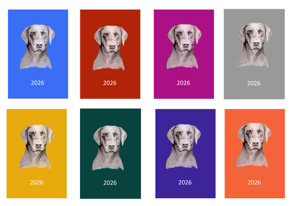 Dobermann Week Per View 2026 Diary: A4, A5 or A6, Dog Show, Normal or Appointment