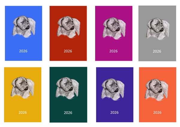 Dogue de Bordeaux Week Per View 2026 Diary: A4, A5 or A6, Dog Show, Normal or Appointment