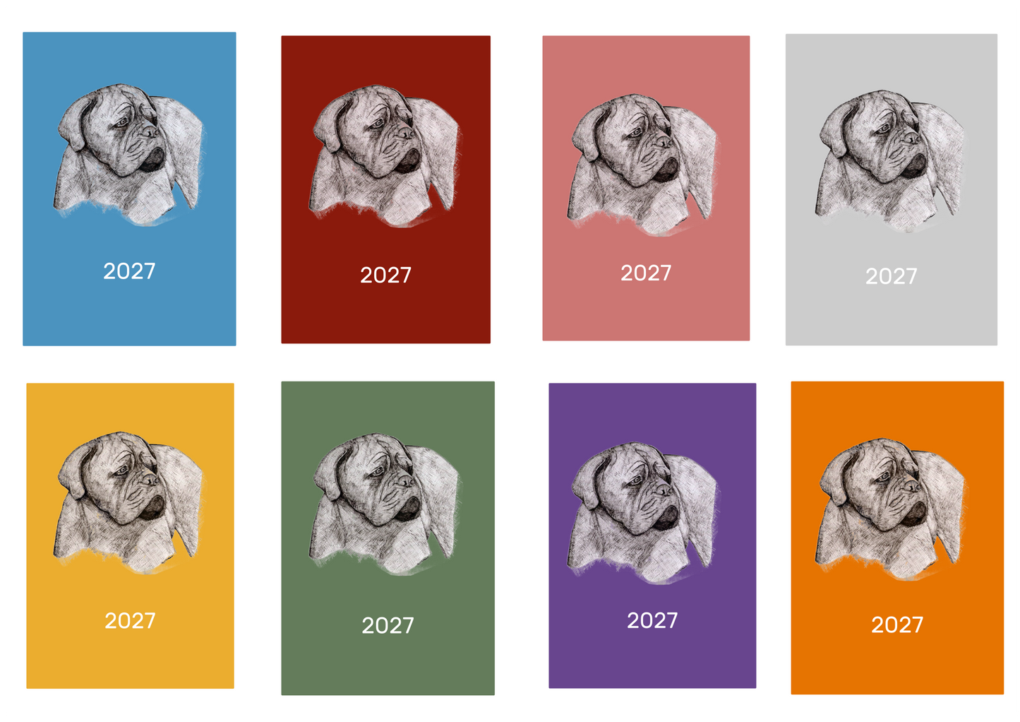 Dogue de Bordeaux Week Per View 2027 Diary: A4, A5 or A6, Dog Show, Normal or Appointment