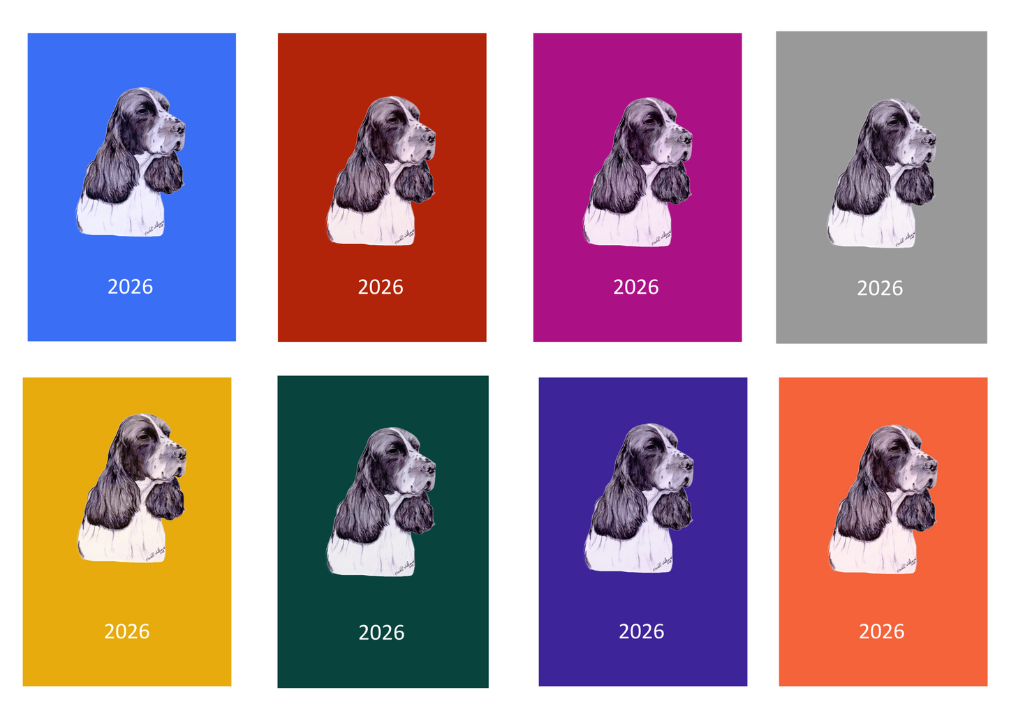 English Springer Spaniel Week Per View 2026 Diary: A4, A5 or A6, Dog Show, Normal or Appointment