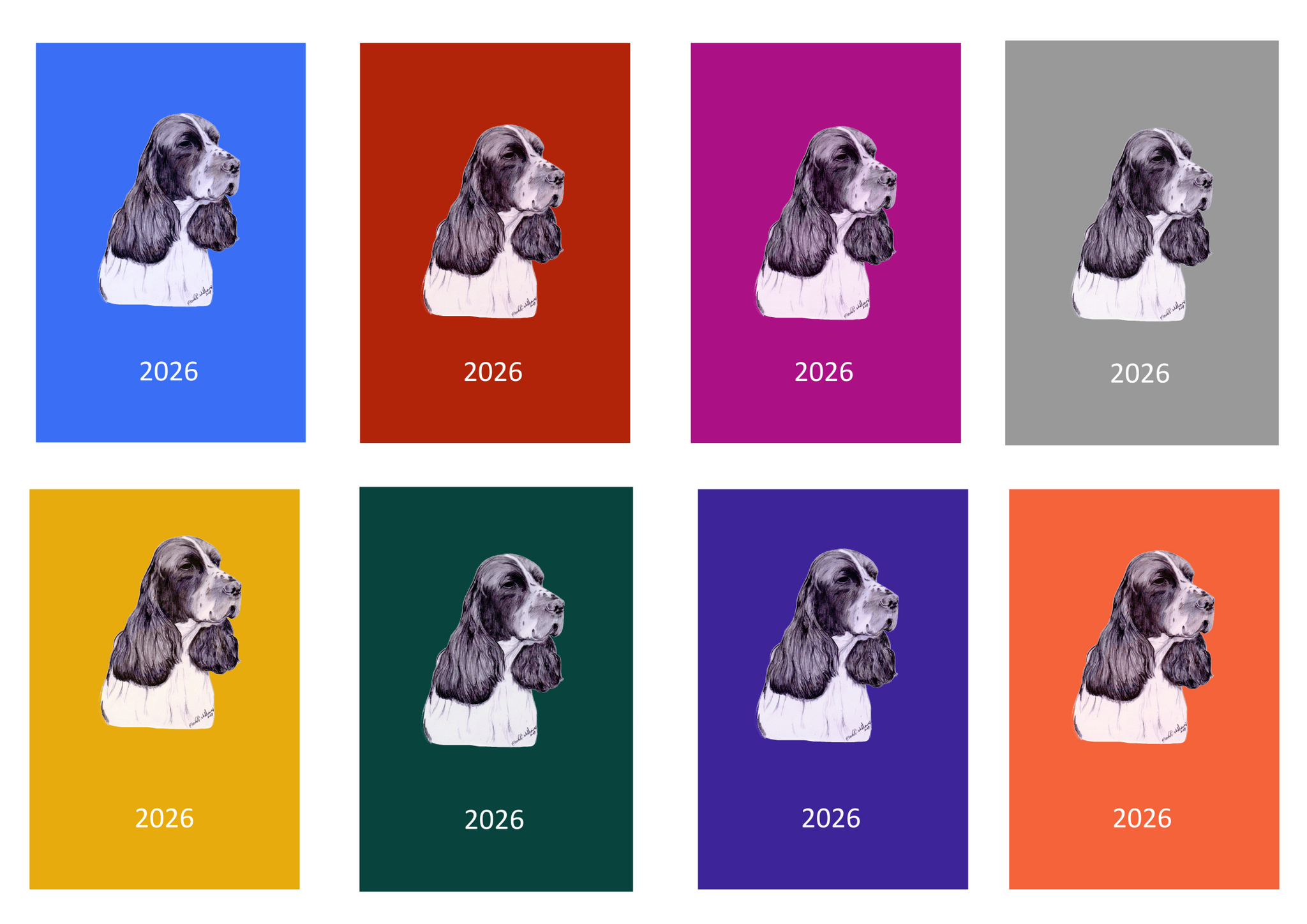 English Springer Spaniel Week Per View 2026 Diary: A4, A5 or A6, Dog Show, Normal or Appointment