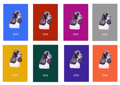 English Springer Spaniel Week Per View 2026 Diary: A4, A5 or A6, Dog Show, Normal or Appointment