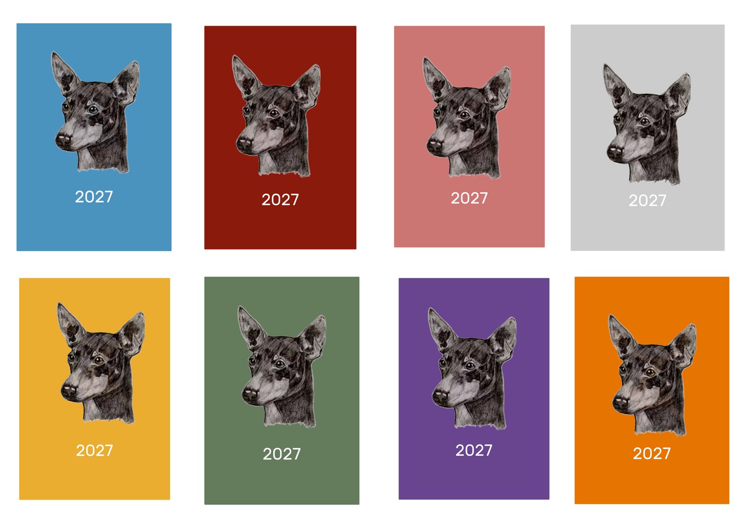 English Toy Terrier Week Per View 2027 Diary: A4, A5 or A6, Dog Show, Normal or Appointment