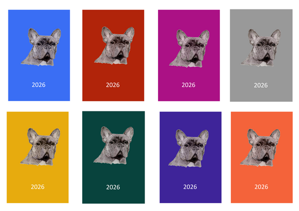 French Bulldog Week Per View 2026 Diary: A4, A5 or A6, Dog Show, Normal or Appointment