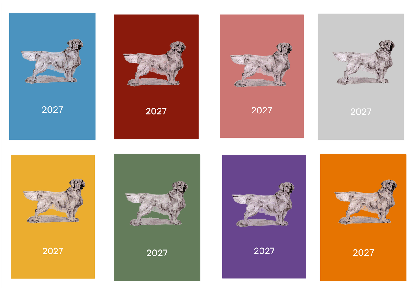 Golden Retriever Week Per View 2027 Diary: A4, A5 or A6, Dog Show, Normal or Appointment