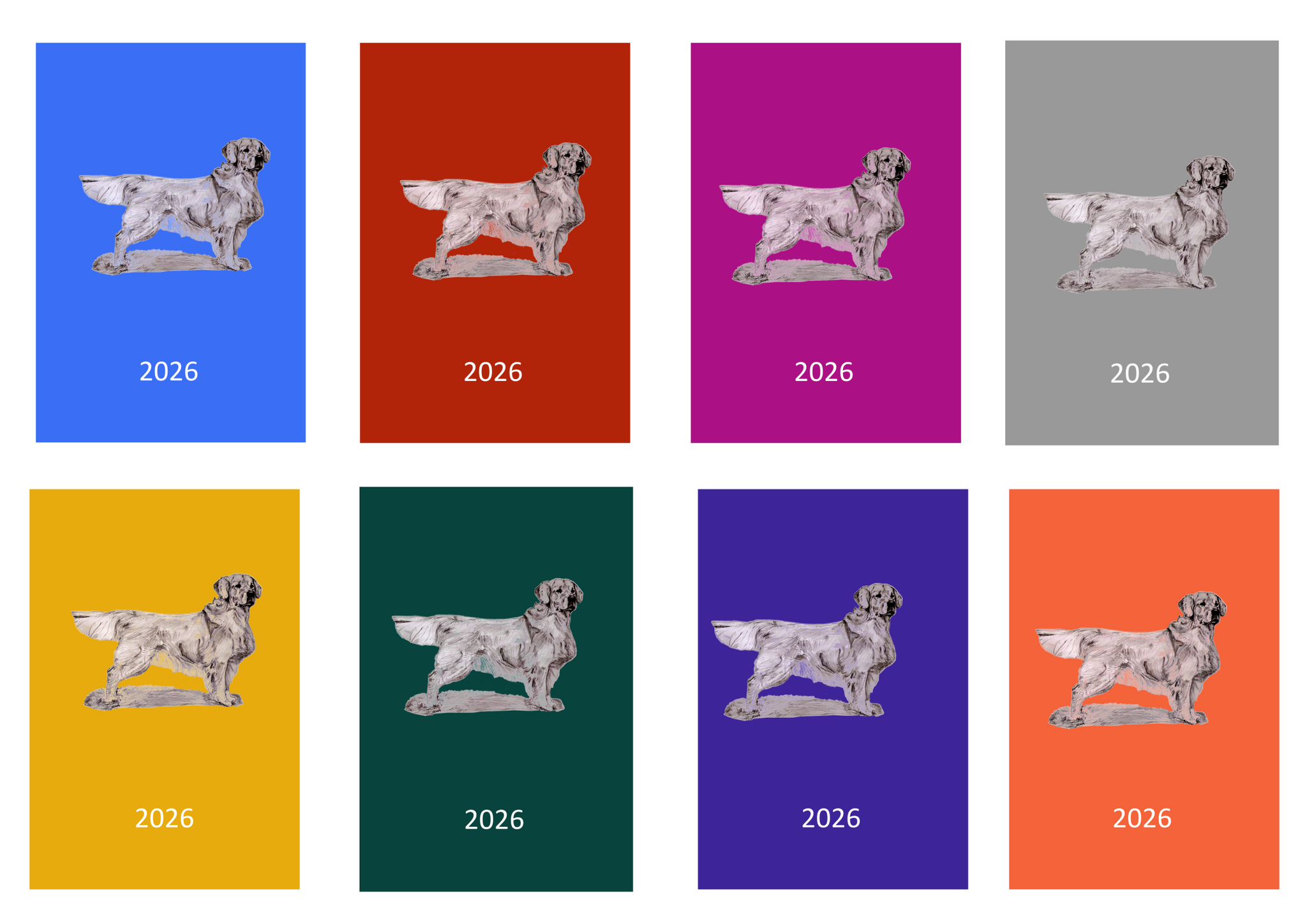 Golden Retriever Week Per View 2026 Diary: A4, A5 or A6, Dog Show, Normal or Appointment