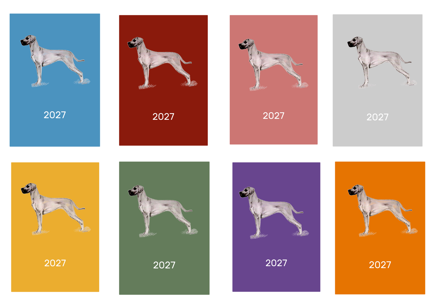 Great Dane Week Per View 2027 Diary: A4, A5 or A6, Dog Show, Normal or Appointment