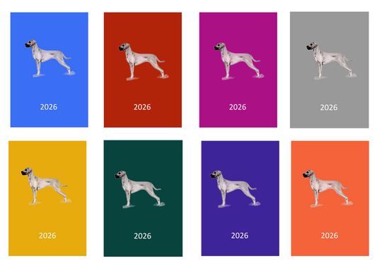 Great Dane Week Per View 2026 Diary: A4, A5 or A6, Dog Show, Normal or Appointment