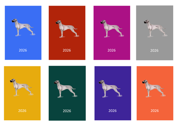 Great Dane Week Per View 2026 Diary: A4, A5 or A6, Dog Show, Normal or Appointment