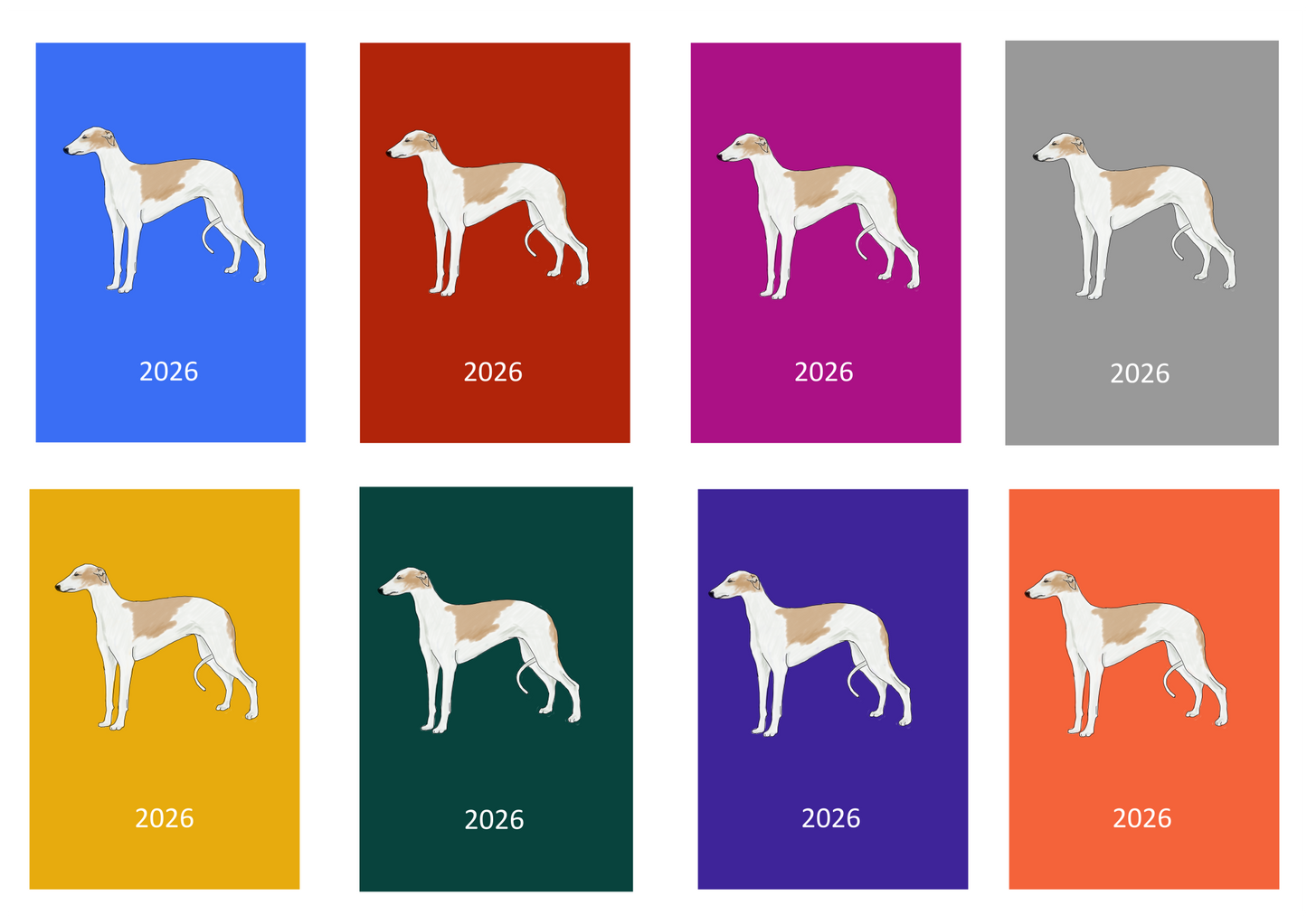 Greyhound Week Per View 2026 Diary: A4, A5 or A6, Dog Show, Normal or Appointment
