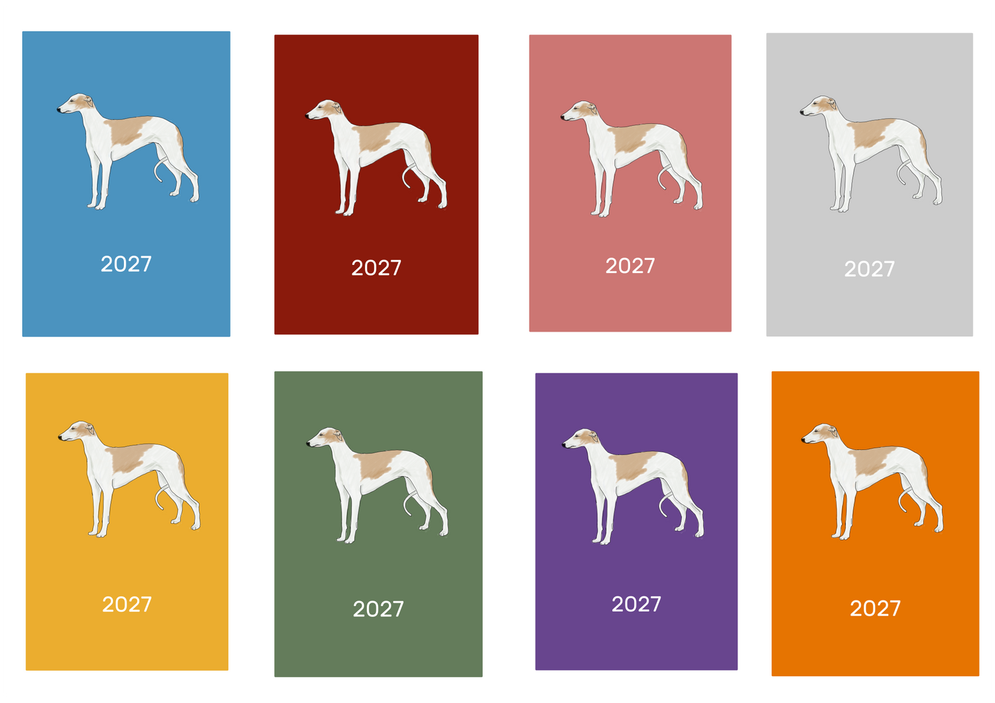 Greyhound Week Per View 2027 Diary: A4, A5 or A6, Dog Show, Normal or Appointment