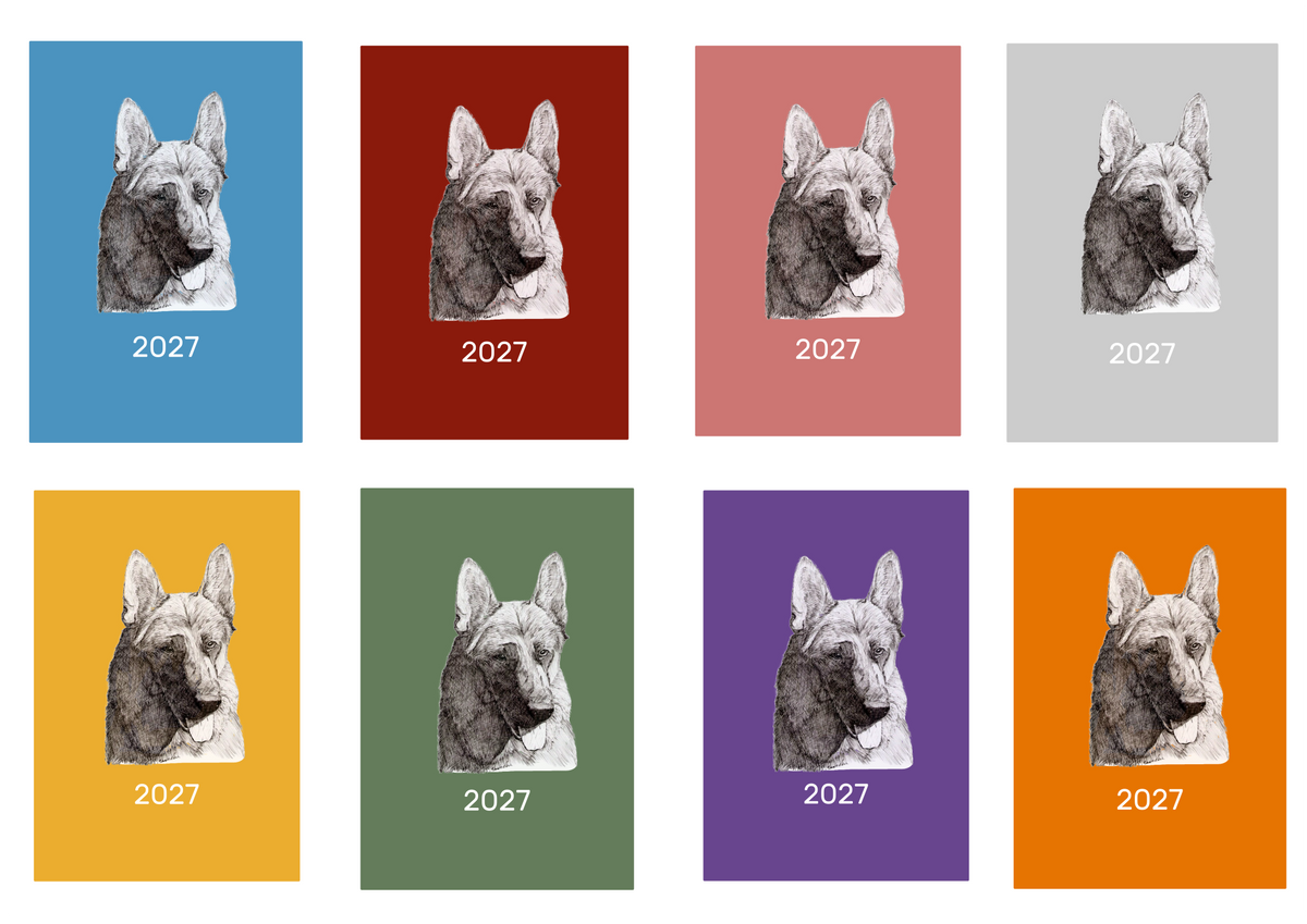German Shepherd Dog Week Per View 2027 Diary: A4, A5 or A6, Dog Show, Normal or Appointment