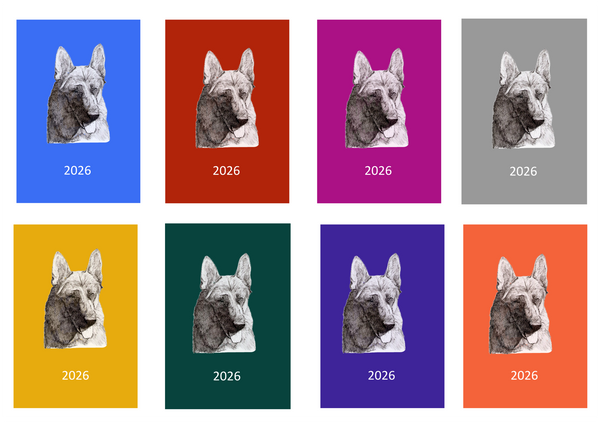 German Shepherd Dog Week Per View 2026 Diary: A4, A5 or A6, Dog Show, Normal or Appointment