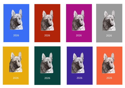 German Shepherd Dog Week Per View 2026 Diary: A4, A5 or A6, Dog Show, Normal or Appointment