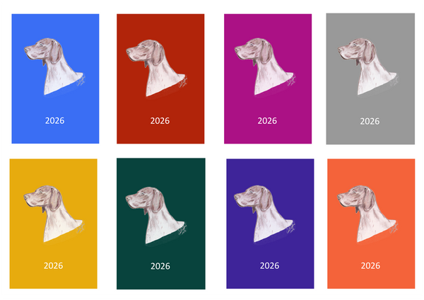 German S/H Pointer Week Per View 2026 Diary: A4, A5 or A6, Dog Show, Normal or Appointment