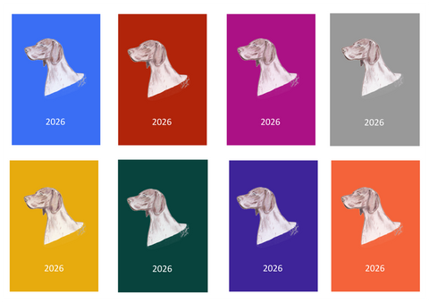 German S/H Pointer Week Per View 2026 Diary: A4, A5 or A6, Dog Show, Normal or Appointment