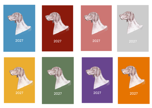 German S/H Pointer Week Per View 2027 Diary: A4, A5 or A6, Dog Show, Normal or Appointment