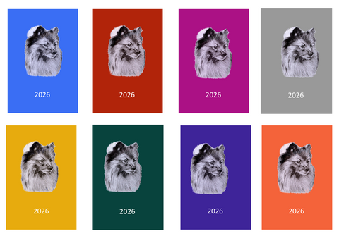 German Spitz Week Per View 2026 Diary: A4, A5 or A6, Dog Show, Normal or Appointment