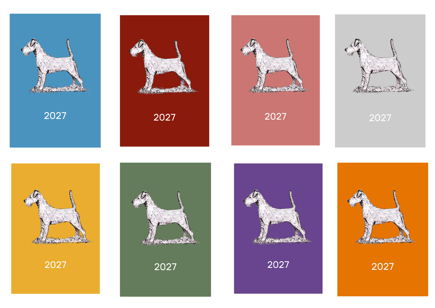 Irish Terrier Week Per View 2027 Diary: A4, A5 or A6, Dog Show, Normal or Appointment
