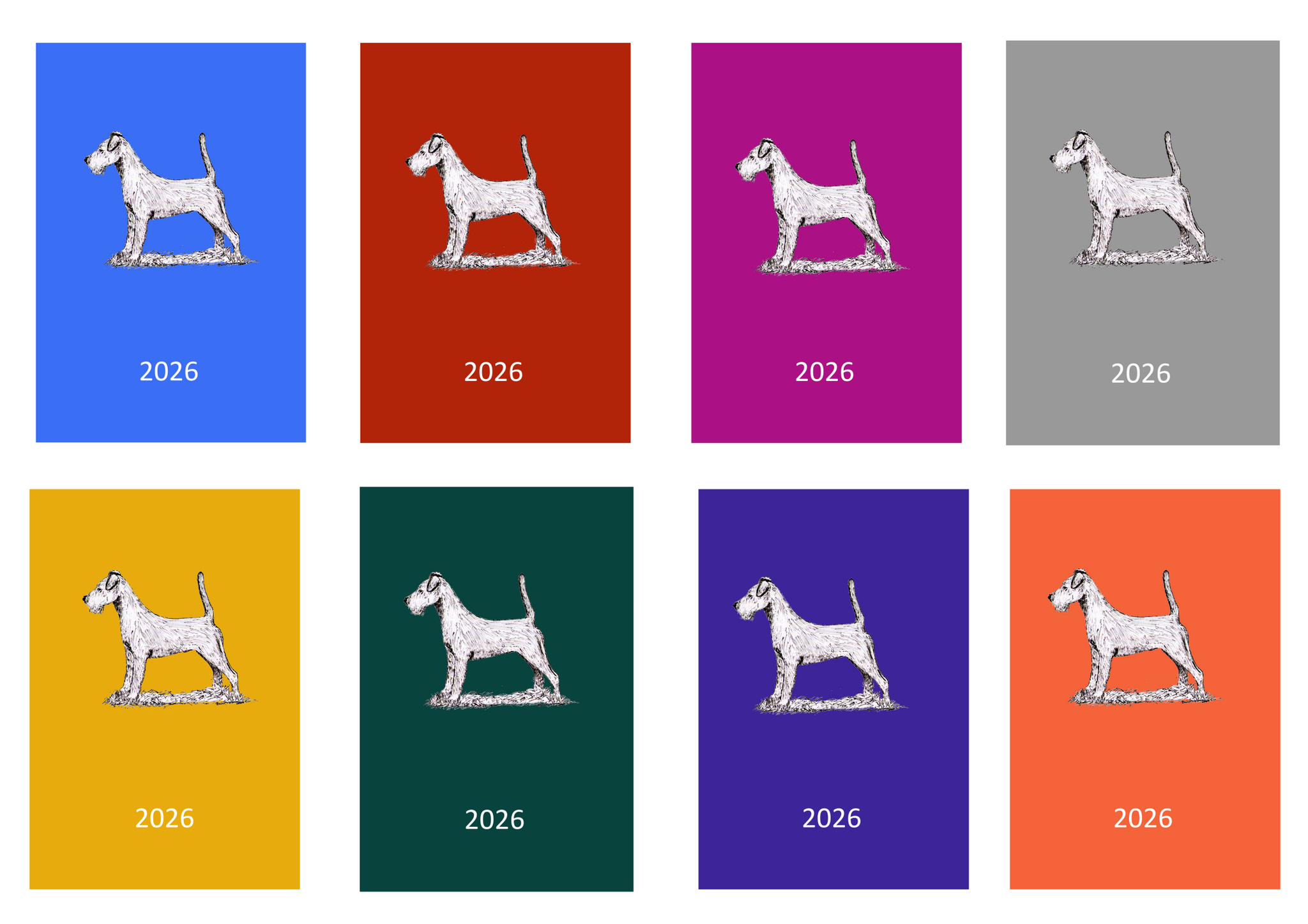 Irish Terrier Week Per View 2026 Diary: A4, A5 or A6, Dog Show, Normal or Appointment