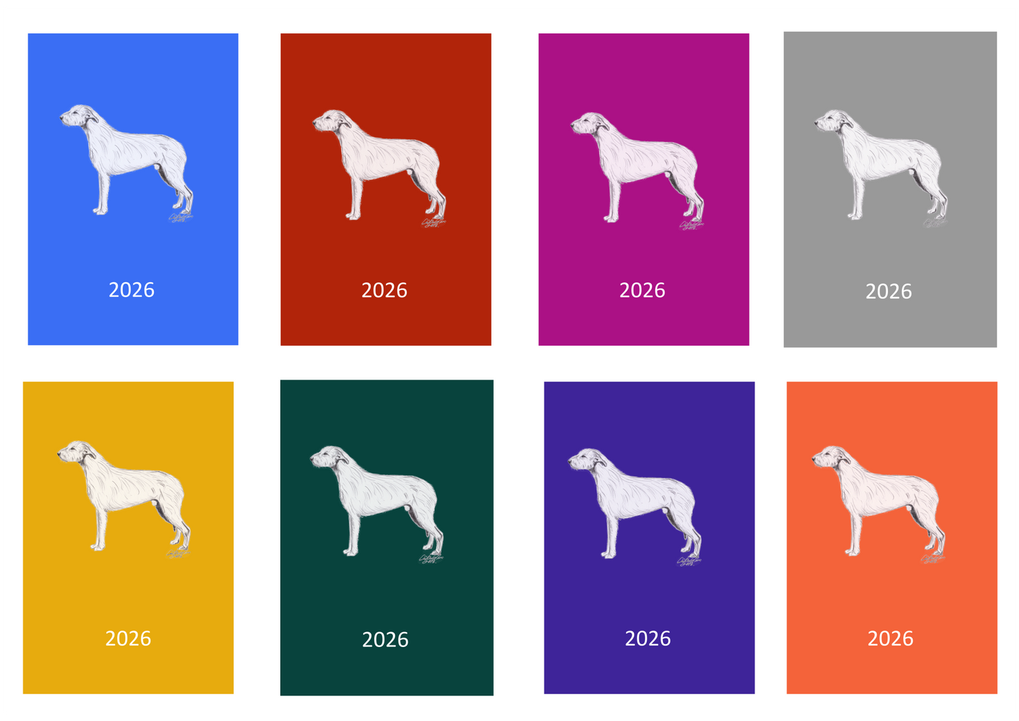 Irish Wolfhound Week Per View 2026 Diary: A4, A5 or A6, Dog Show, Normal or Appointment