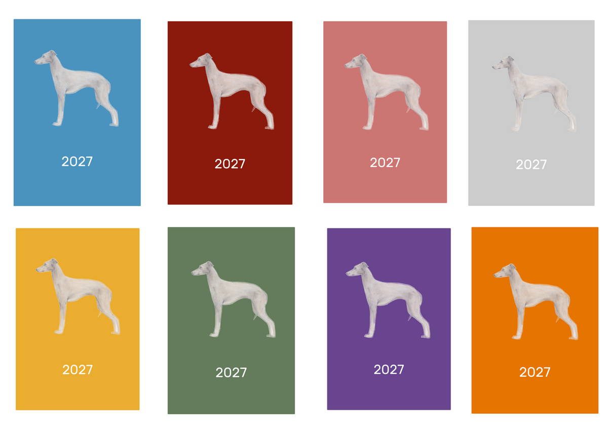 Italian Greyhound Week Per View 2027 Diary: A4, A5 or A6, Dog Show, Normal or Appointment