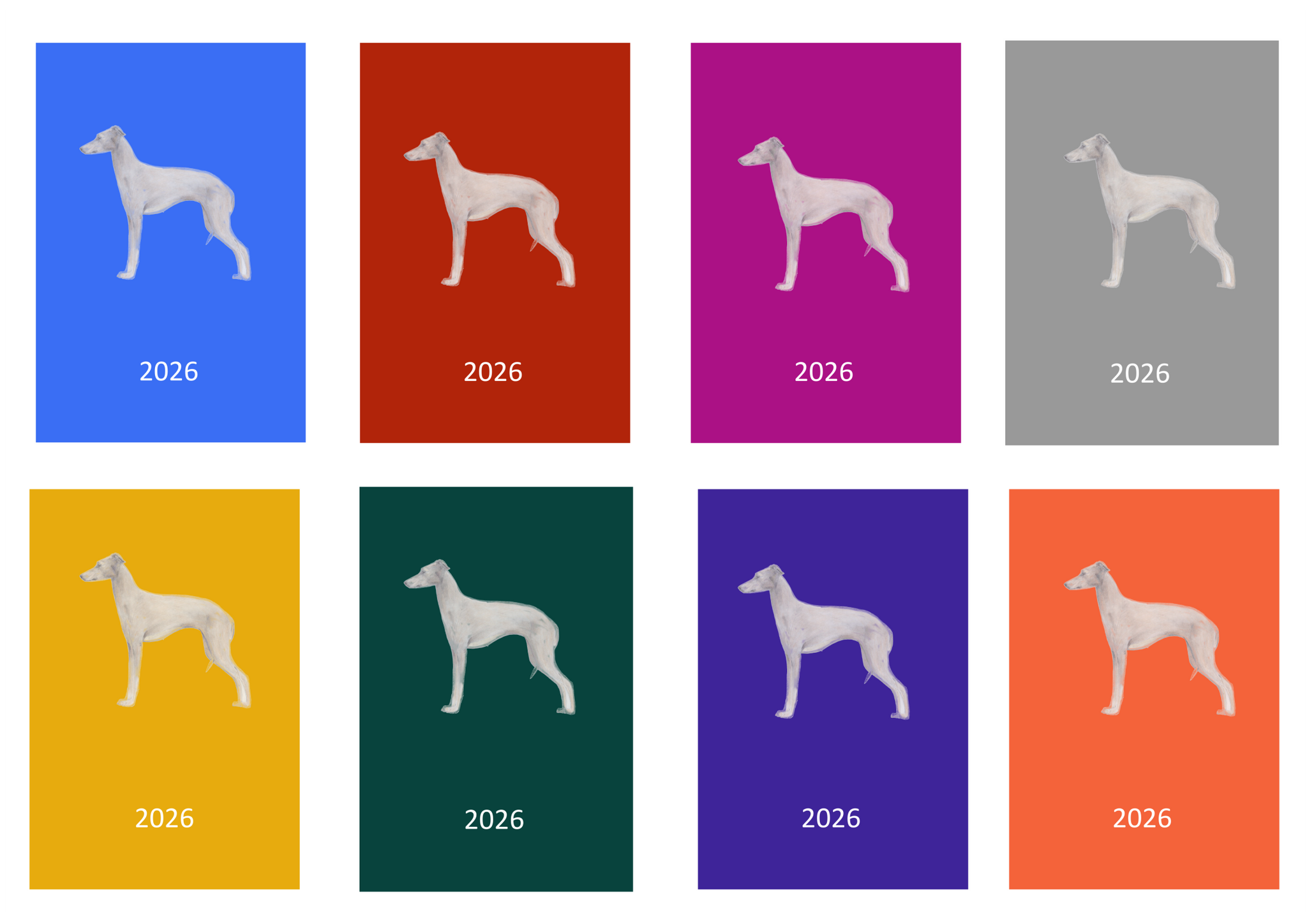 Italian Greyhound Week Per View 2026 Diary: A4, A5 or A6, Dog Show, Normal or Appointment