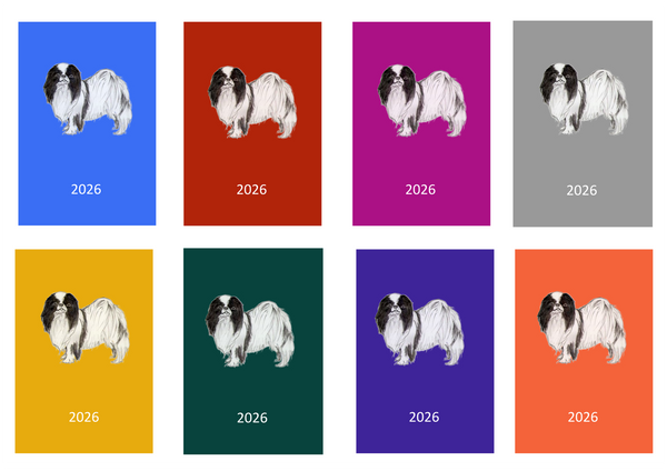 Japanese Chin Week Per View 2026 Diary: A4, A5 or A6, Dog Show, Normal or Appointment