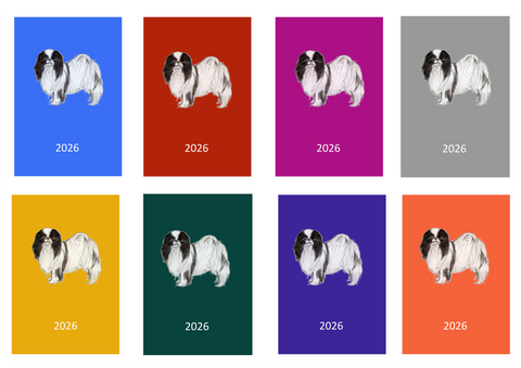 Japanese Chin Week Per View 2026 Diary: A4, A5 or A6, Dog Show, Normal or Appointment