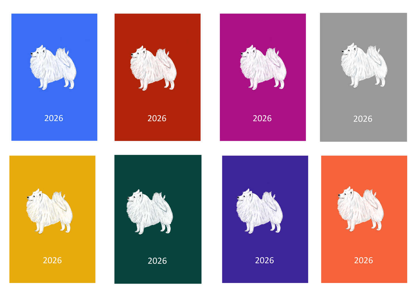 Japanese Spitz Week Per View 2026 Diary: A4, A5 or A6, Dog Show, Normal or Appointment
