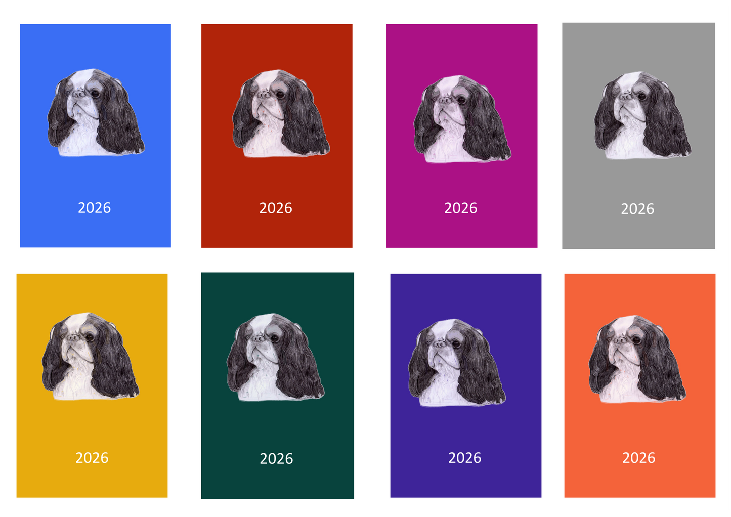 King Charles Spaniel Week Per View 2026 Diary: A4, A5 or A6, Dog Show, Normal or Appointment