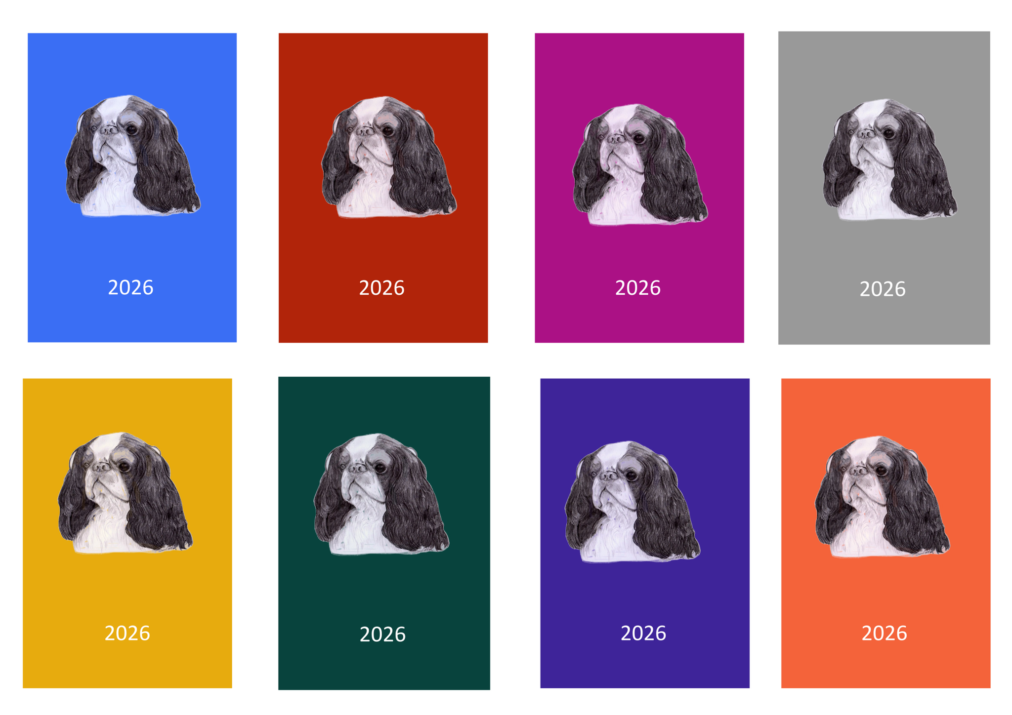 King Charles Spaniel Week Per View 2026 Diary: A4, A5 or A6, Dog Show, Normal or Appointment