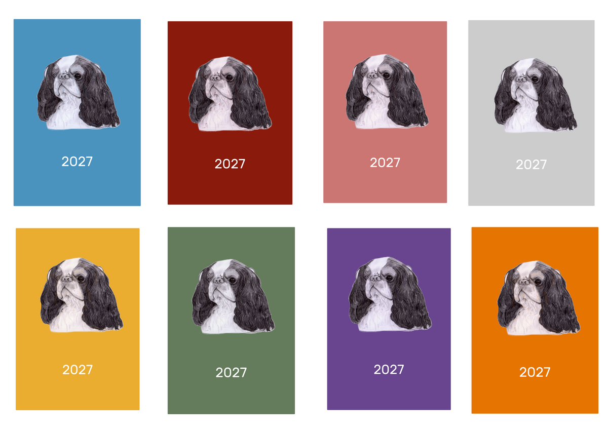 King Charles Spaniel Week Per View 2027 Diary: A4, A5 or A6, Dog Show, Normal or Appointment