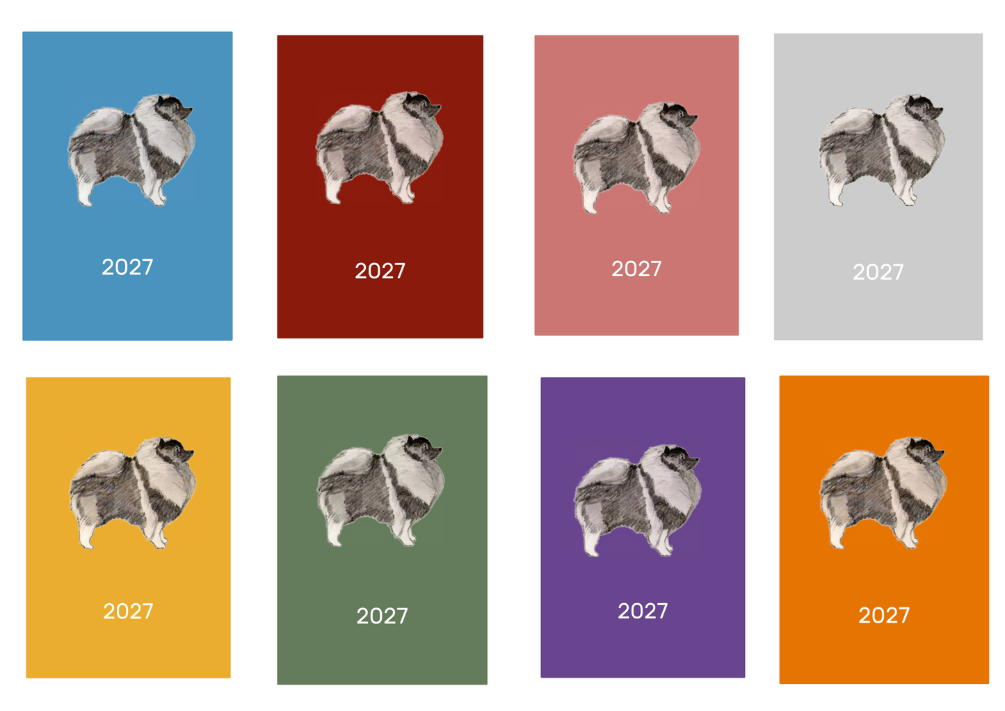Keeshond Week Per View 2027 Diary: A4, A5 or A6, Dog Show, Normal or Appointment