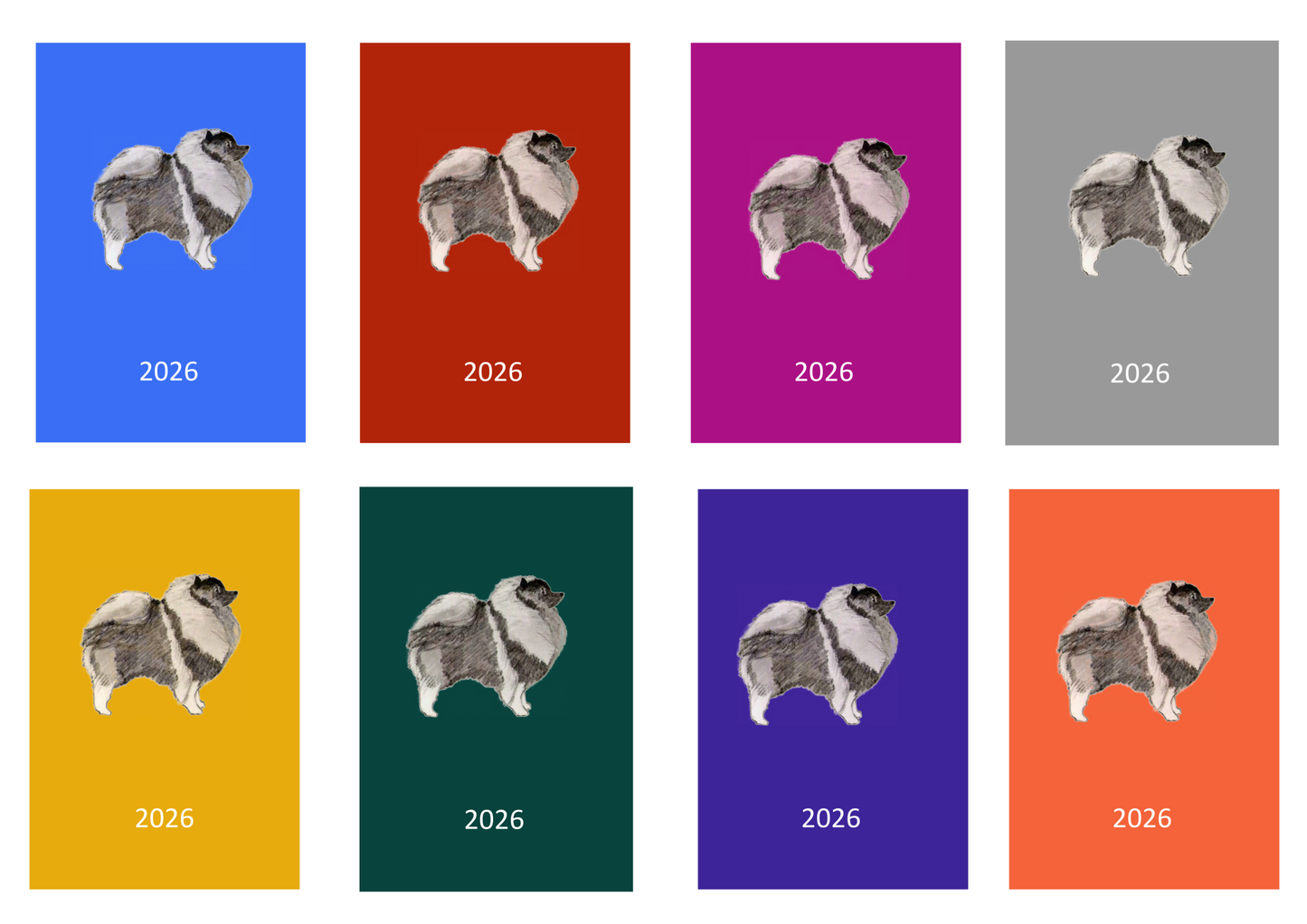 Keeshond Week Per View 2026 Diary: A4, A5 or A6, Dog Show, Normal or Appointment