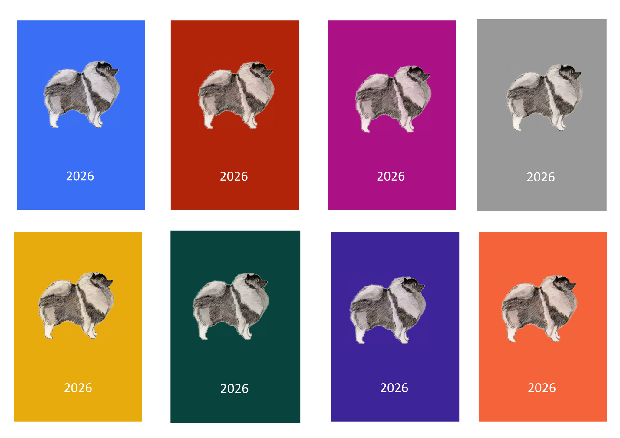 Keeshond Week Per View 2026 Diary: A4, A5 or A6, Dog Show, Normal or Appointment