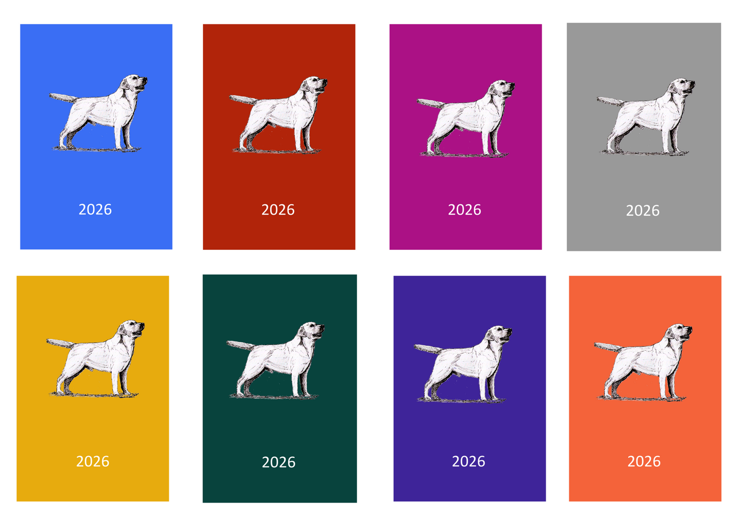 Labrador Retriever Week Per View 2026 Diary: A4, A5 or A6, Dog Show, Normal or Appointment