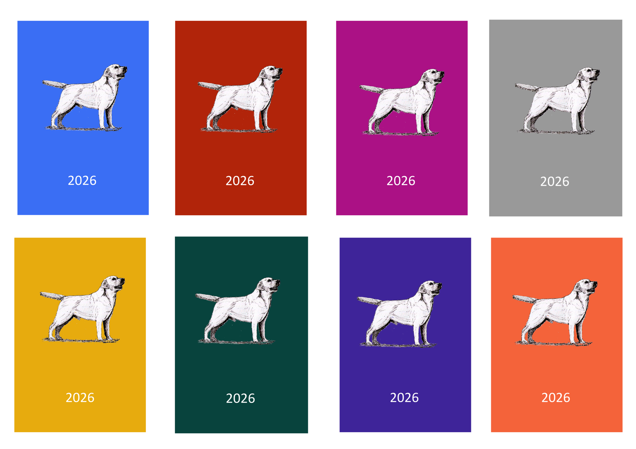 Labrador Retriever Week Per View 2026 Diary: A4, A5 or A6, Dog Show, Normal or Appointment